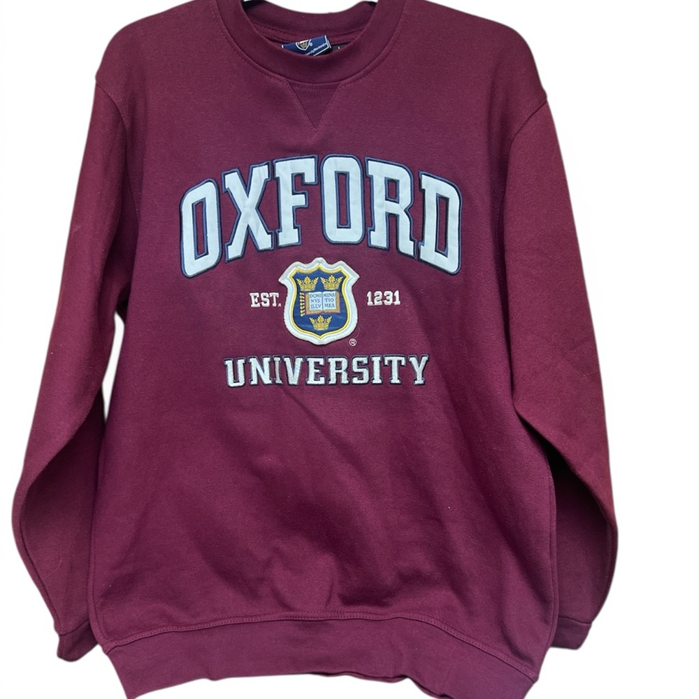 Official Oxford University crewneck sweatshirt in burgundy color Size Men’s L
